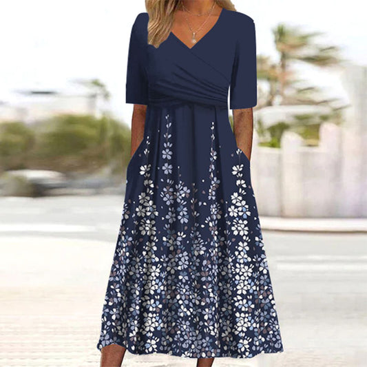 Susannah | Elegant maxi dress with floral detail