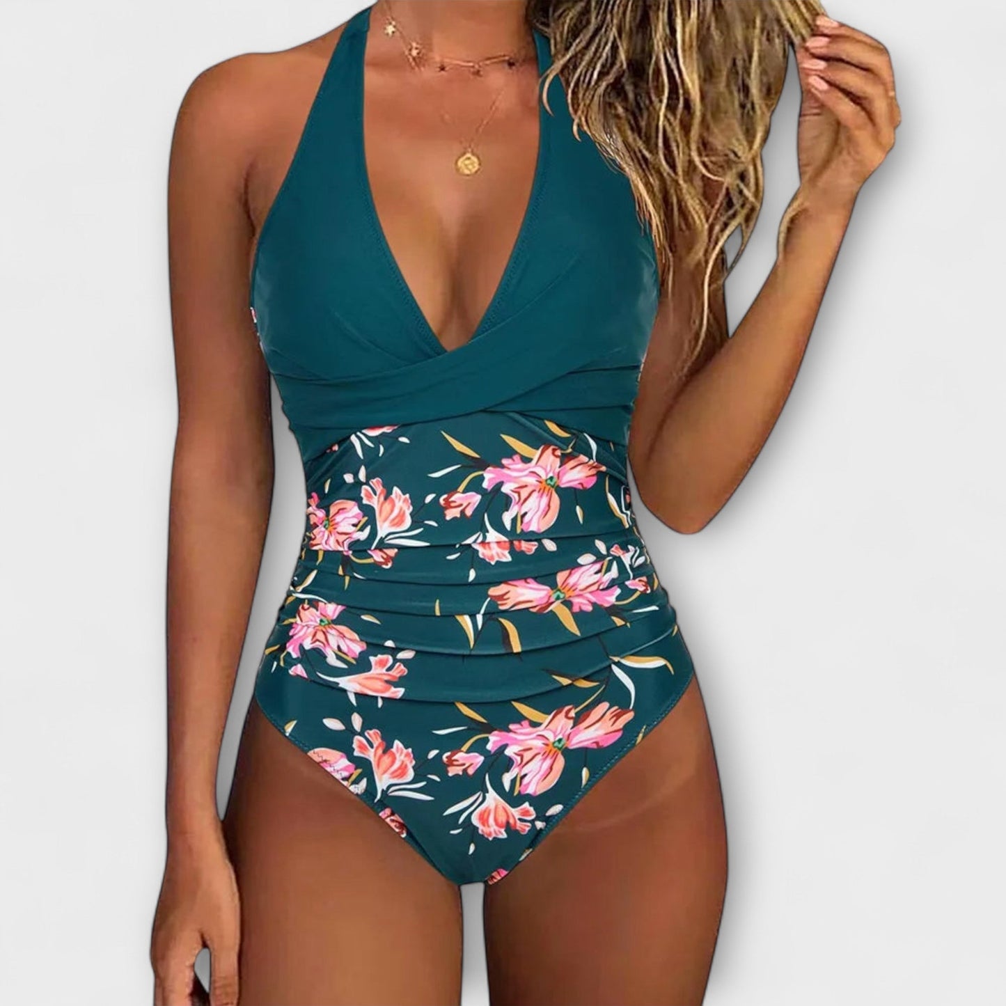 Swimsuit With V-Neck