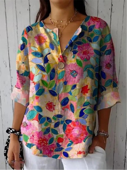 Arlene | Elegant blouse with floral print