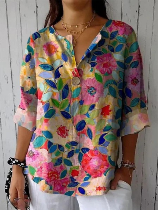 Arlene | Elegant blouse with floral print