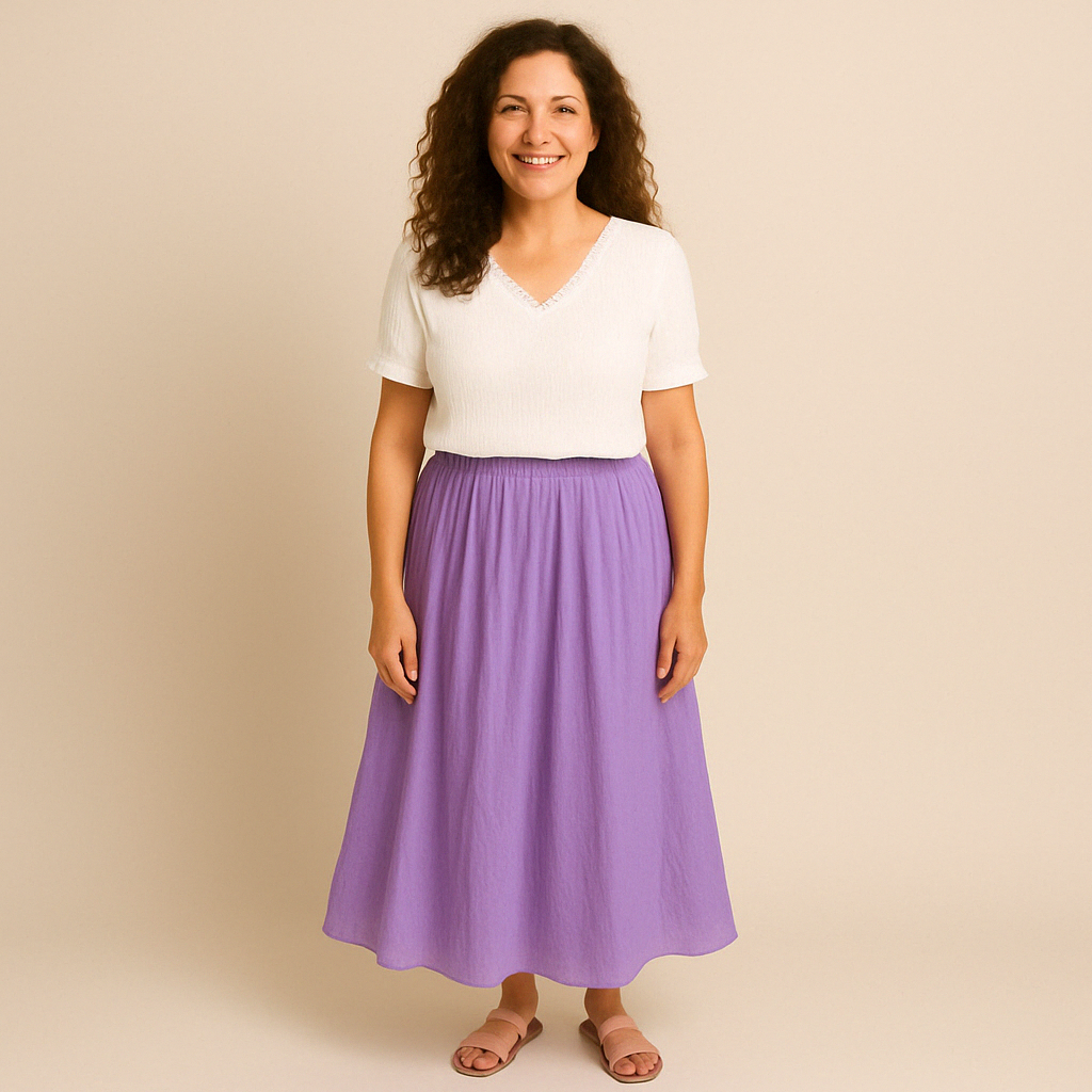 Ines | Summer maxi skirt with playful elegance