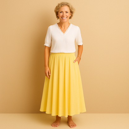Ines | Summer maxi skirt with playful elegance