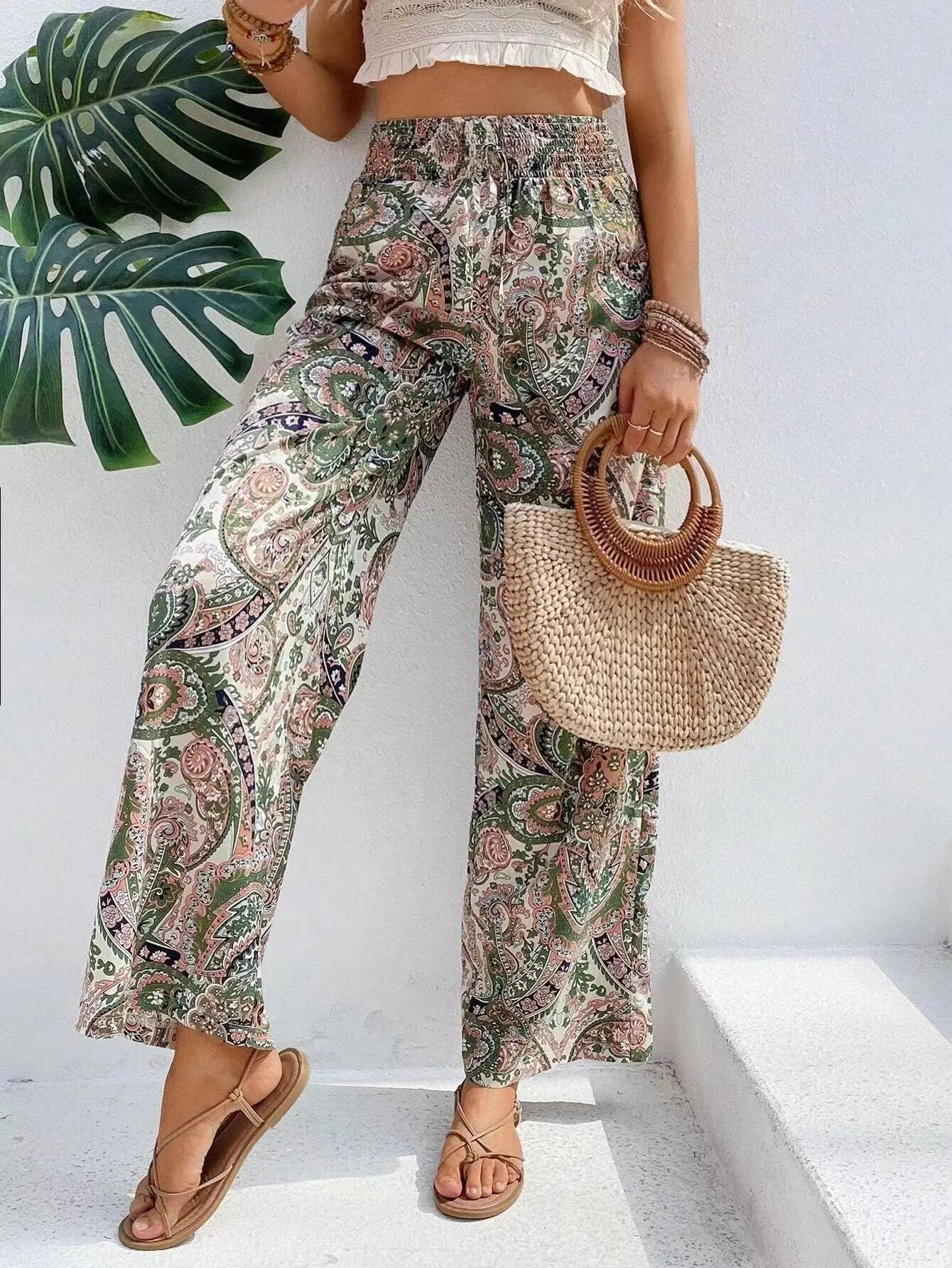 Analyn | Bohemian wide-leg pants