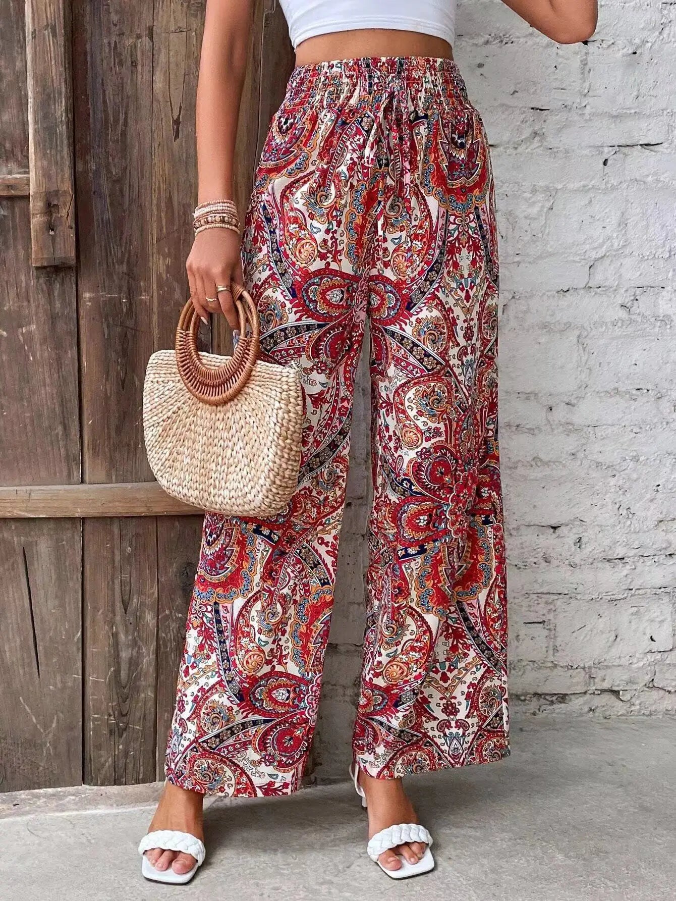 Analyn | Bohemian wide-leg pants
