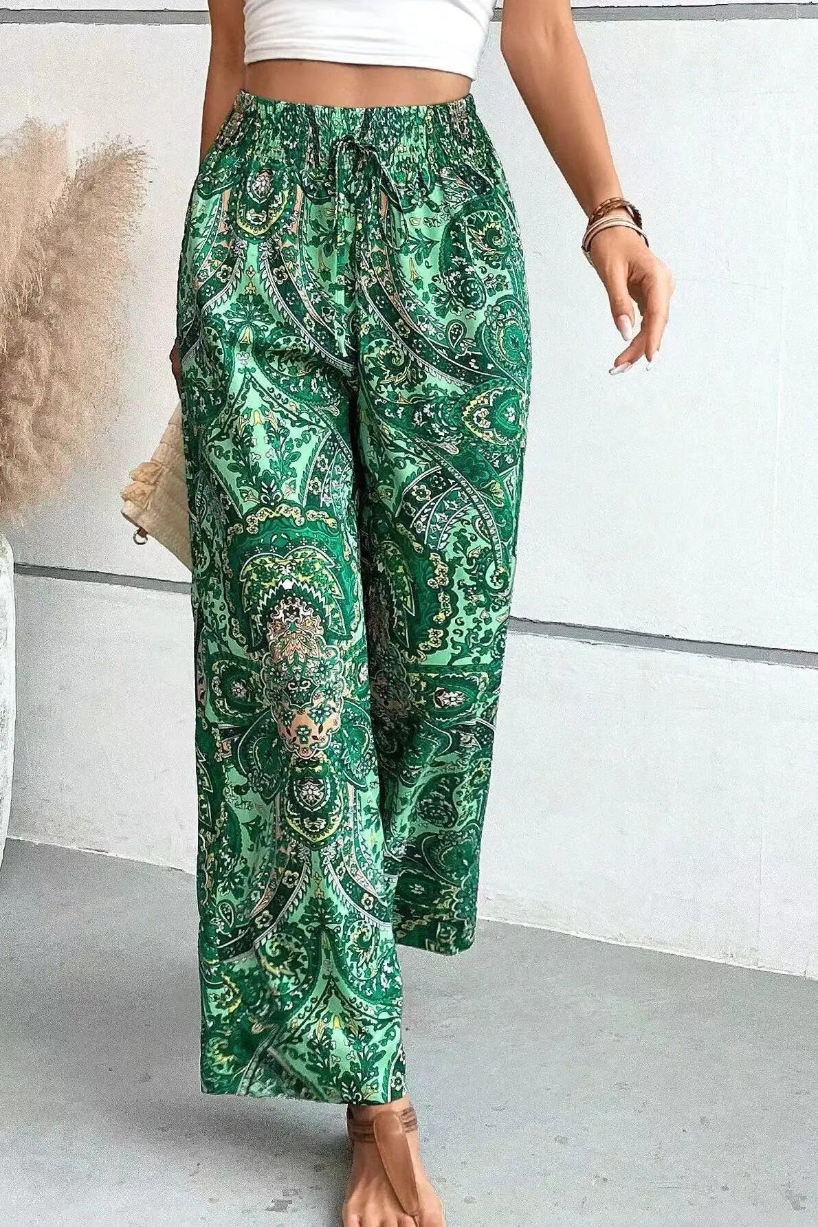 Analyn | Bohemian wide-leg pants