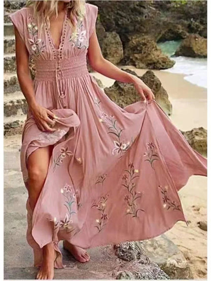 Zora | Embroidered maxi dress