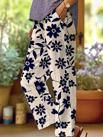 Lavina | Loose trousers with stylish floral print