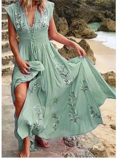 Zora | Embroidered maxi dress