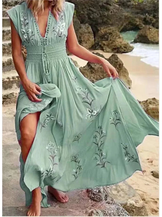 Zora | Embroidered maxi dress