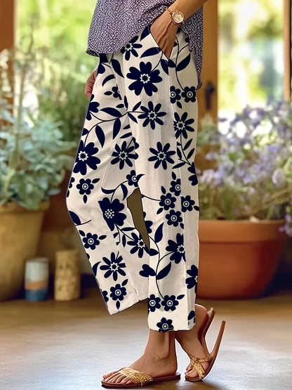 Lavina | Loose trousers with stylish floral print