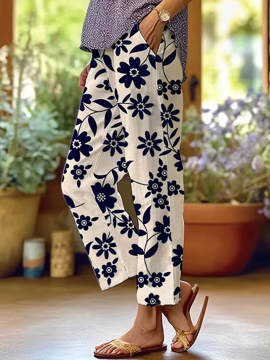 Lavina | Loose trousers with stylish floral print