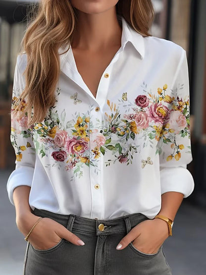 Regine | Elegant blouse with floral print