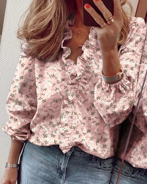 Enola | Charming blouse with playful ruffles