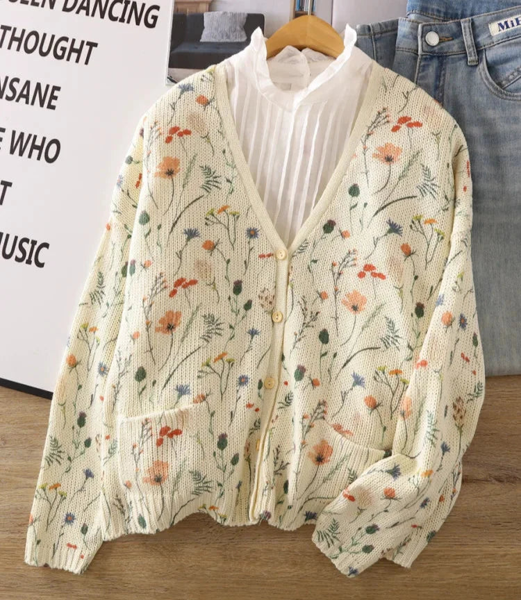 Sammy | Elegant cardigan with floral print
