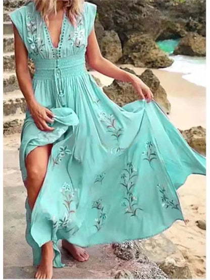 Zora | Embroidered maxi dress