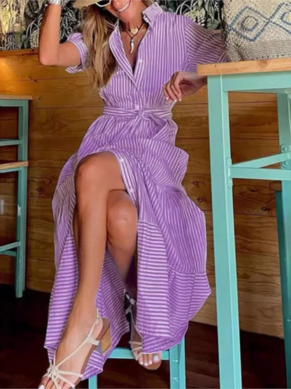 Janice | Stylish striped maxi dress