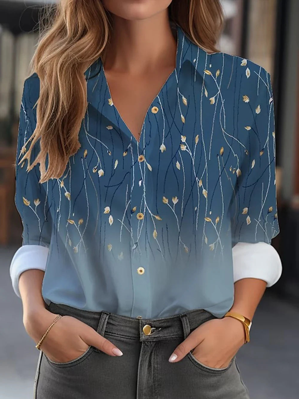 Regine | Elegant blouse with floral print