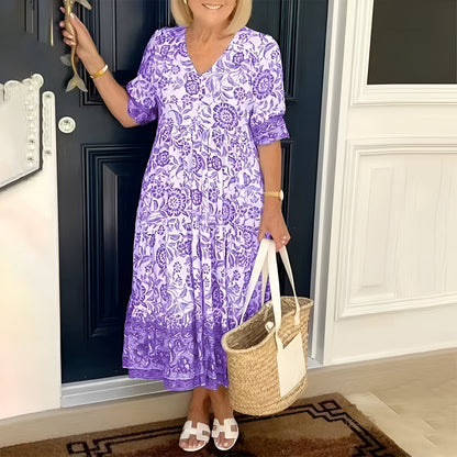 Lucinda | Elegant maxi dress with floral print