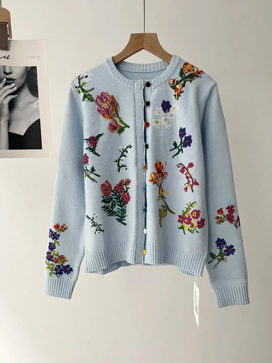 Sahara | Elegant cardigan with flowers