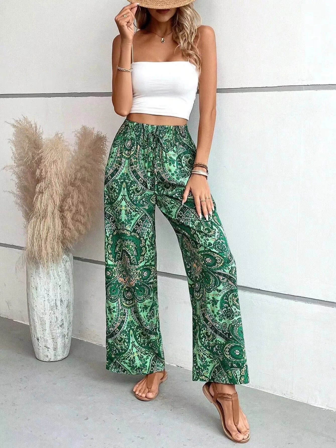 Analyn | Bohemian wide-leg pants