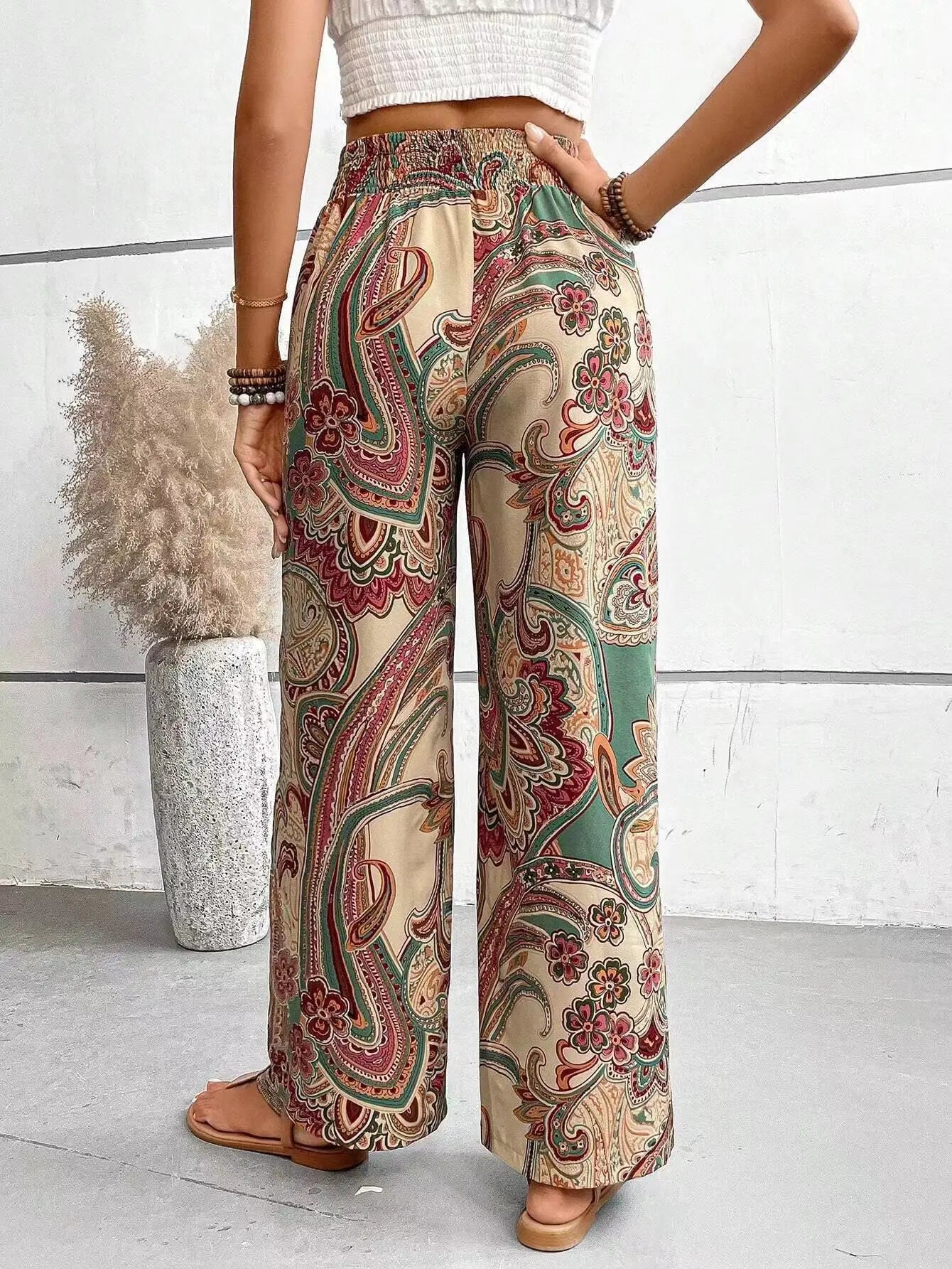 Analyn | Bohemian wide-leg pants