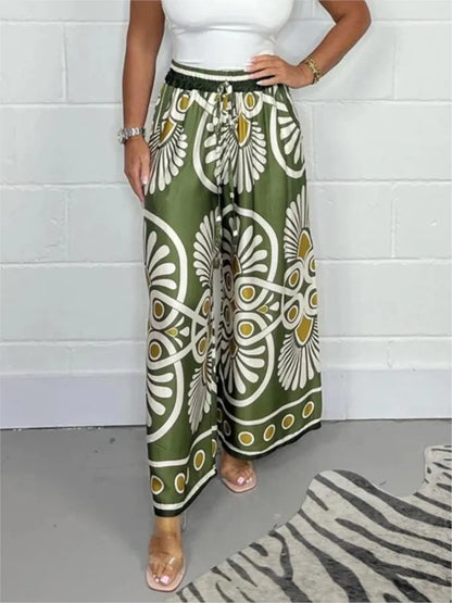 Casandra | Elegant Boho Wide Leg Trousers