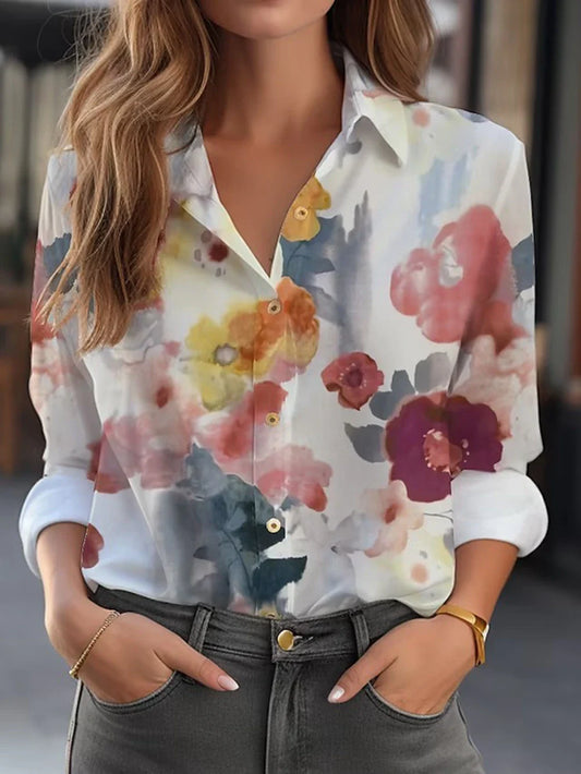 Regine | Elegant blouse with floral print