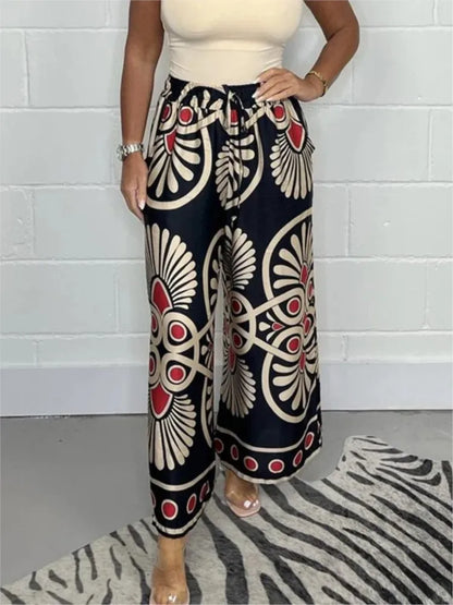 Casandra | Elegant Boho Wide Leg Trousers