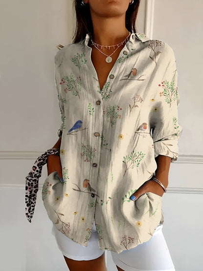 Avril | Elegant blouse with playful prints